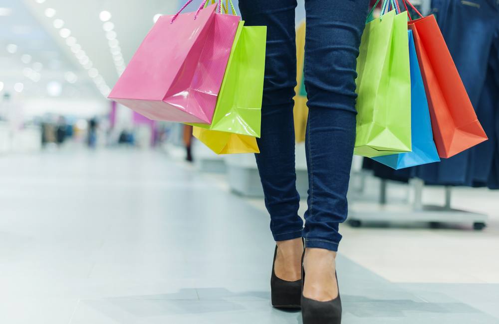 Lady with shopping bags