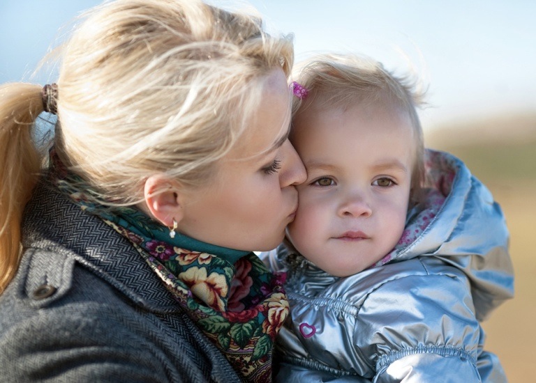 Single mum with her child