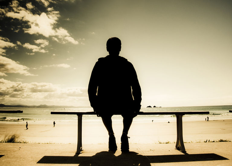 Man sitting on a bench