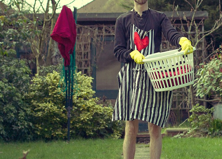 A man doing washing