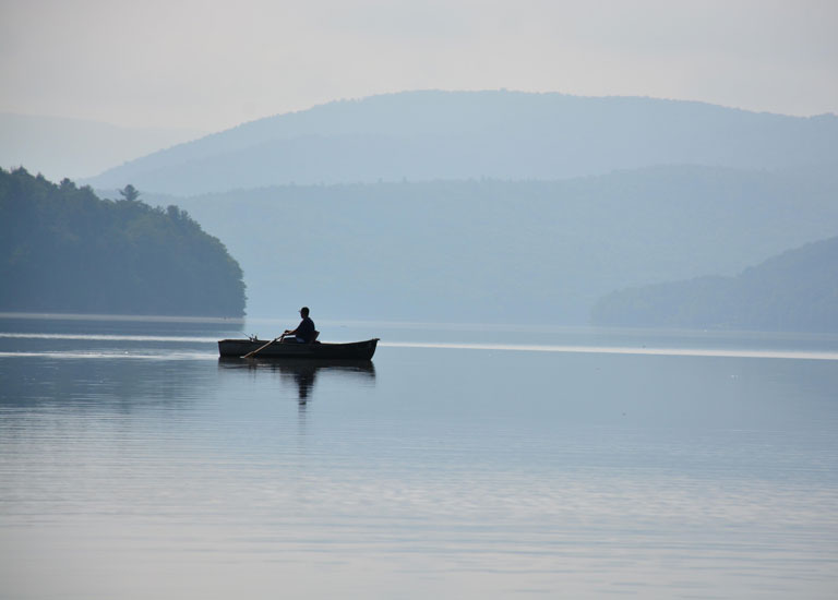 Boat on a lake