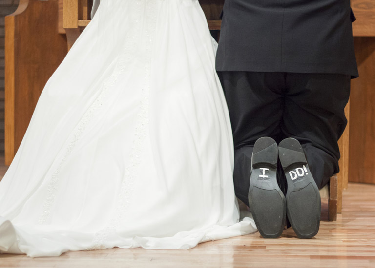 Couple at the altar