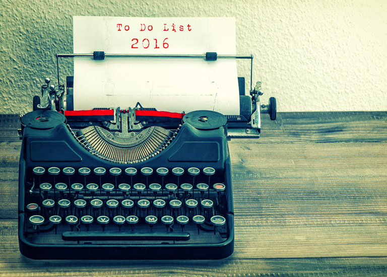 To do list for 2016