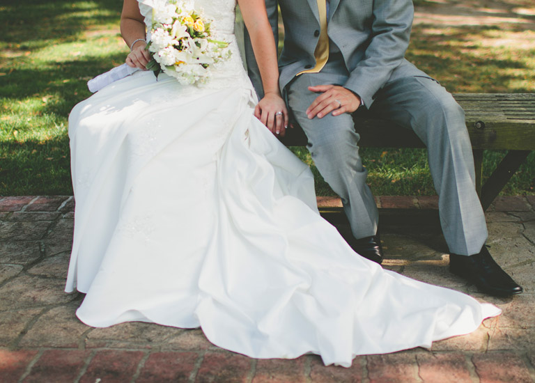 Bride and Groom on wedding day