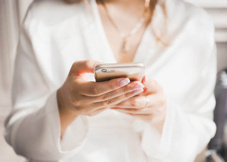 Woman using a smartphone