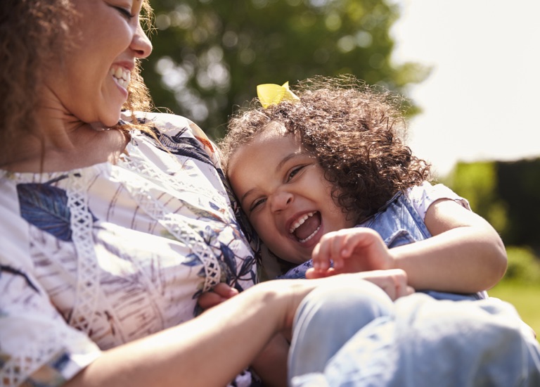 Mother enjoying time with her daughter