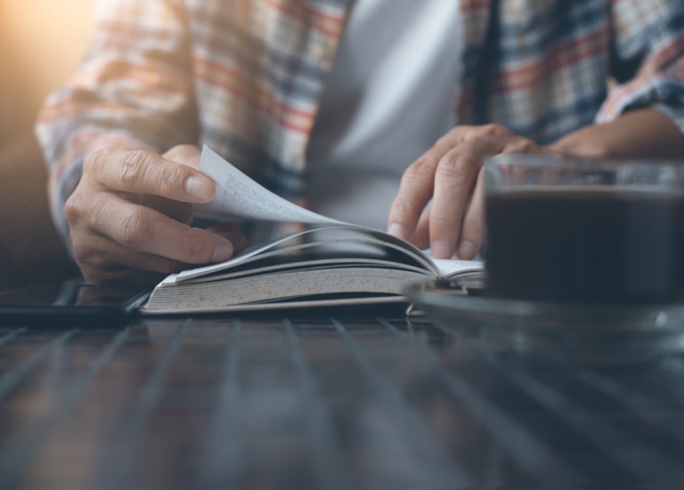 Man reading the Bible