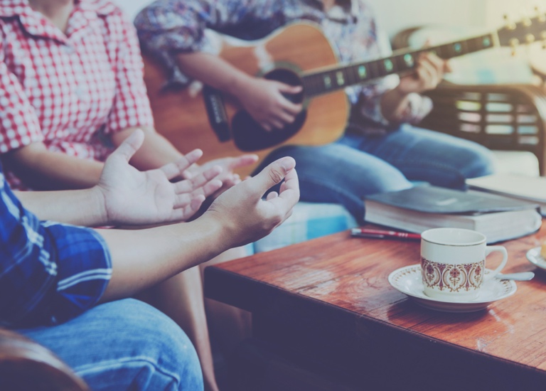 A church small group meeting