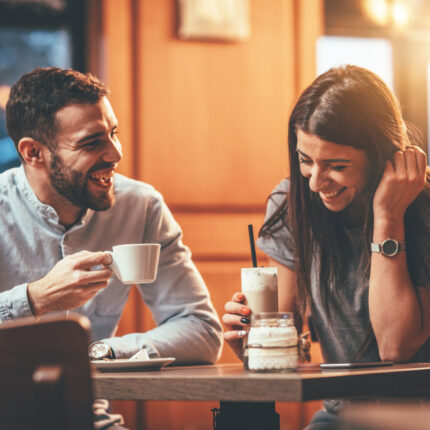 Couple meeting for date