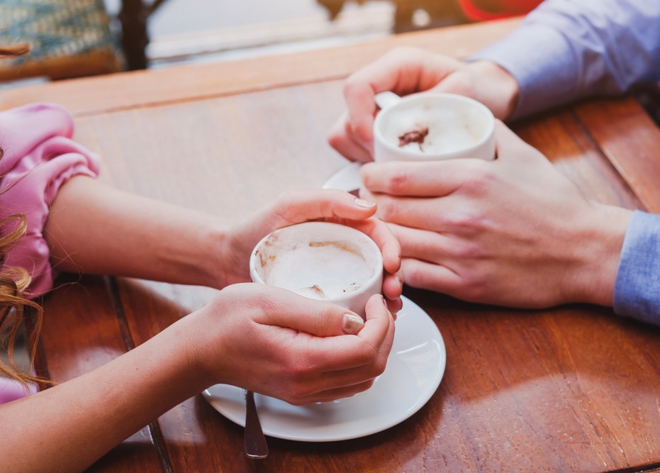 Couple on coffee date