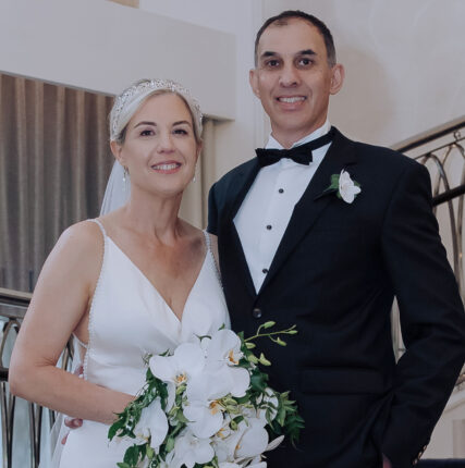 "The connection and chemistry followed" - Christian Connection couples share their stories - Andrew and Sharon on their wedding day