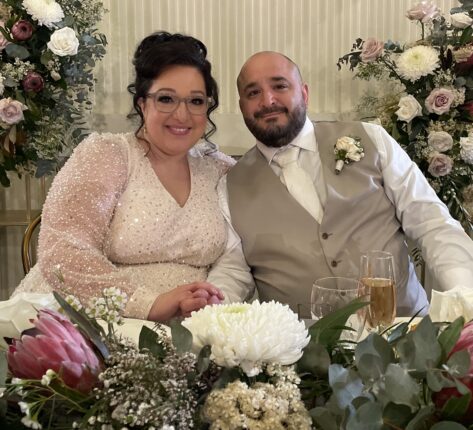"The connection and chemistry followed" - Christian Connection couples share their stories - Angelique and Jamie on their wedding day