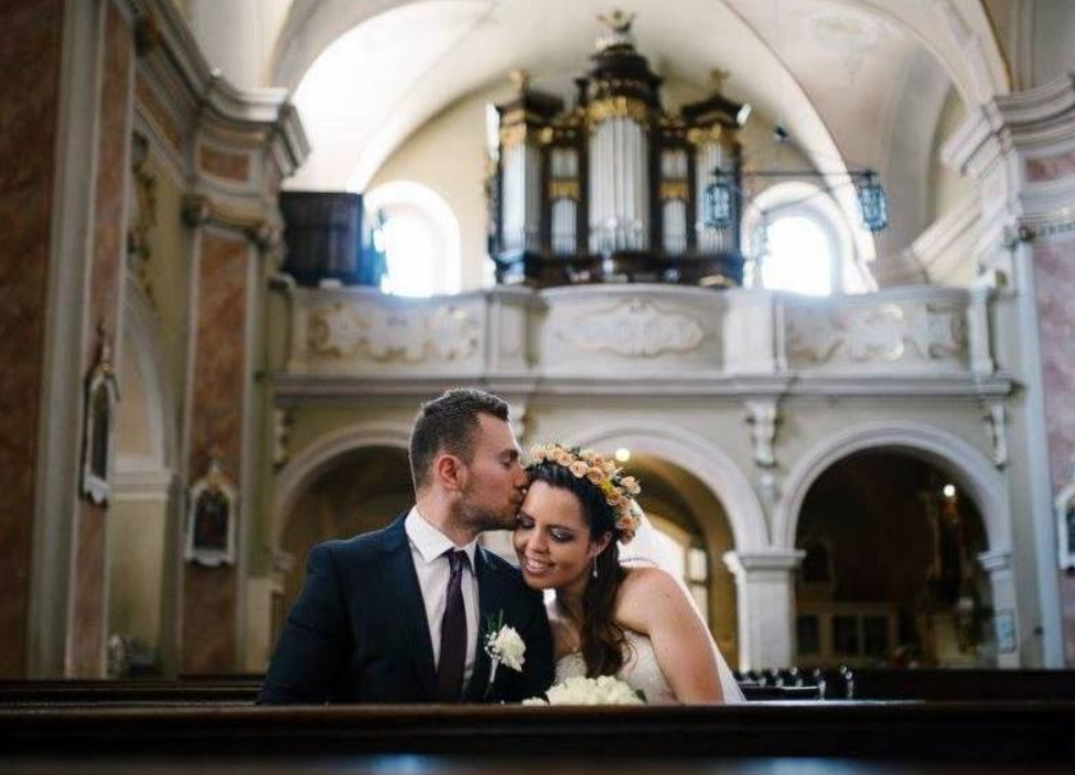 The A-Z of #MetOnCC date ideas from real life couples - Christian Connection blog - Eve and Radu in church