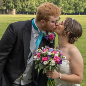 Jax and Michael who met on Christian Connection on their wedding day