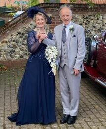 George and Jane on their wedding day - "God was at work with our meeting" - George & Jane, our Christian Connection story