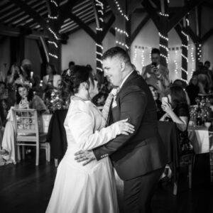 Daniel & Kath, who met on Christian Connection, dance at their wedding